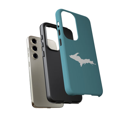 Michigan Upper Peninsula Tough Phone Case (Huron Blue w/ UP Outline) | Samsung & Pixel Android