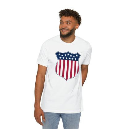 United States Flag Shield T-Shirt | Made in USA