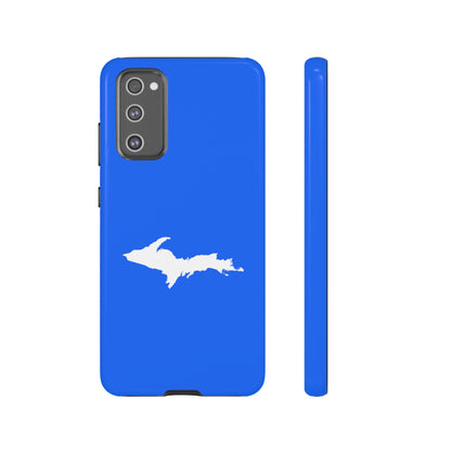 Michigan Upper Peninsula Tough Phone Case (Motor Town Blue w/ UP Outline) | Samsung & Pixel Android