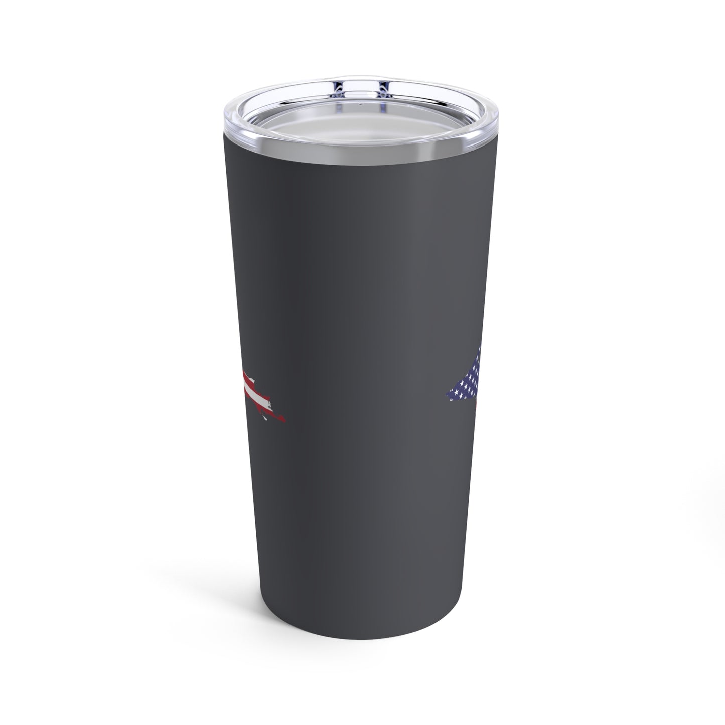 Michigan Upper Peninsula Tumbler (w/ UP USA Flag) | Iron Ore Grey - 20oz