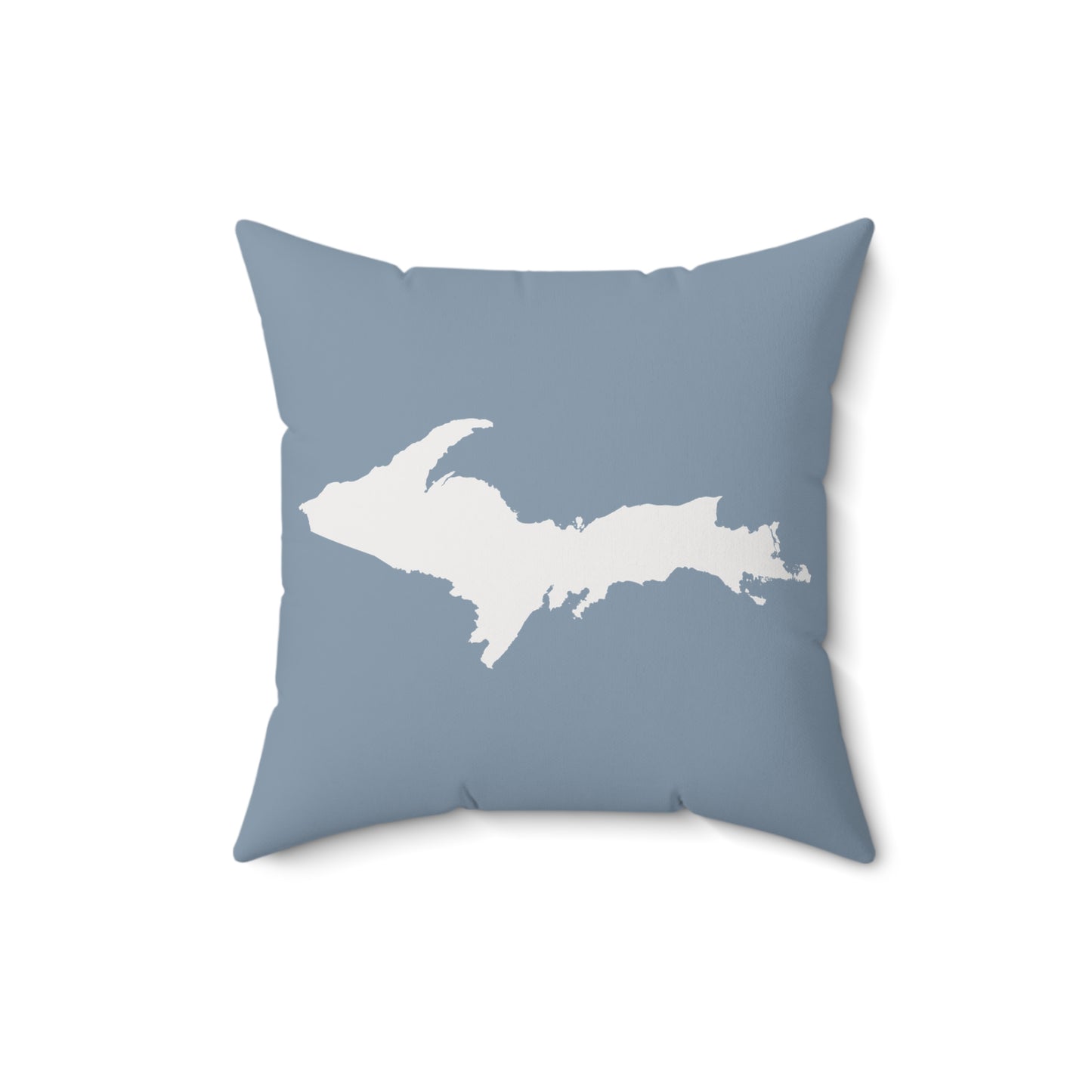 Michigan Upper Peninsula Accent Pillow (w/ UP Outline) | B-24 Grey