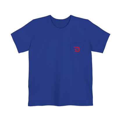 Detroit 'Old English D' Pocket T-Shirt (Aliform Red) | Unisex Standard