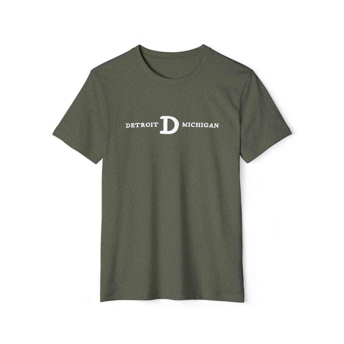'Detroit Michigan' T-Shirt (w/ 'Old French D') | Unisex Recycled Organic