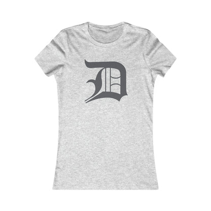 Detroit 'Old English D' T-Shirt (Iron Ore Grey) | Women's Slim Fit