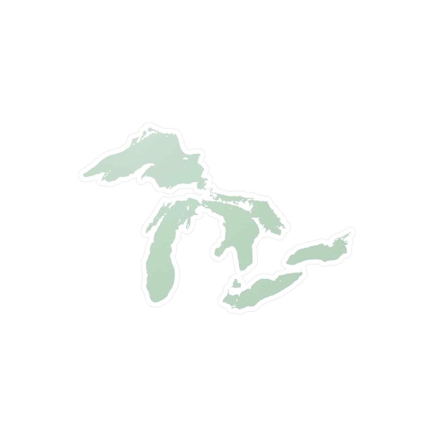 Great Lakes Kiss-Cut Windshield Decal | Sea Green