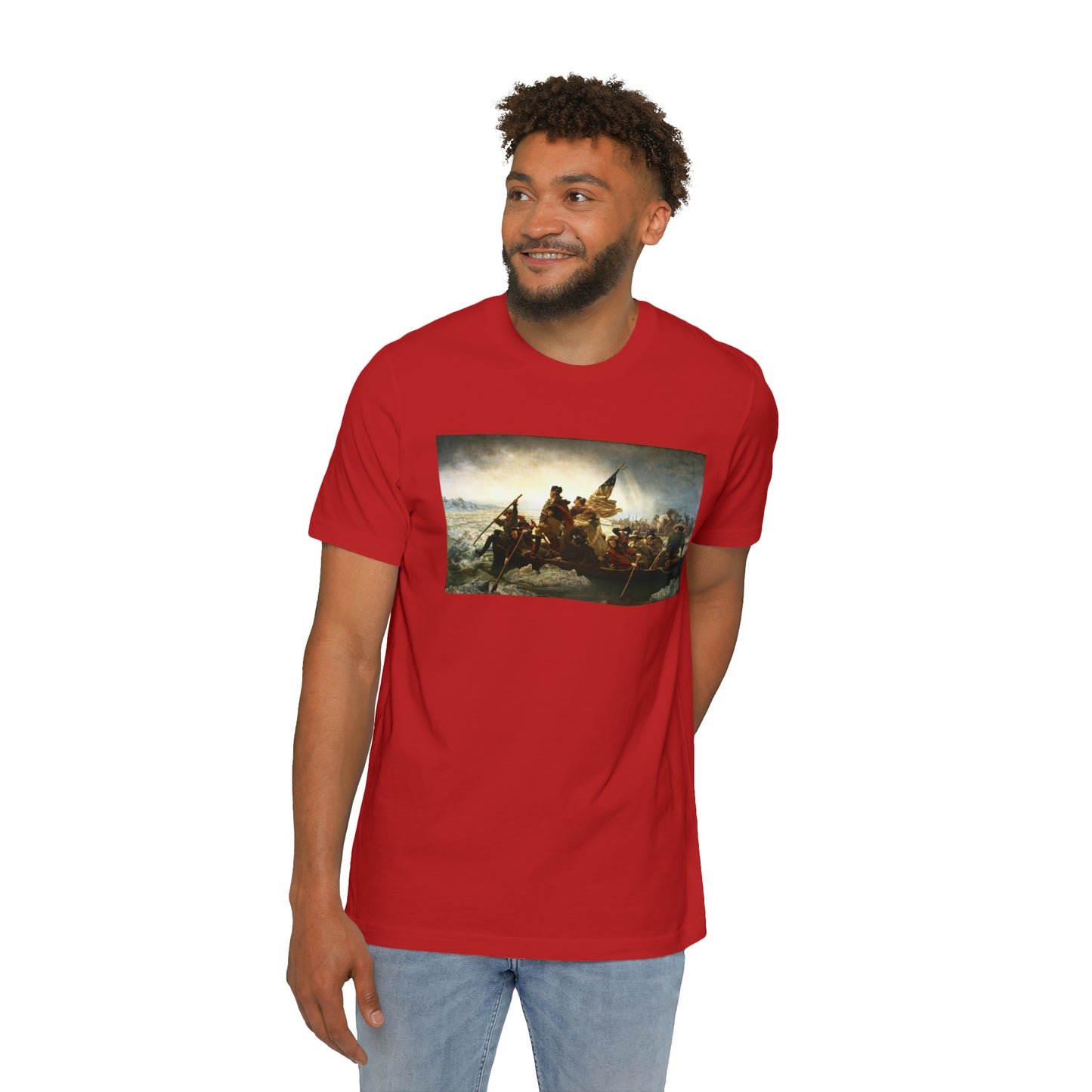 'Washington Crossing the Delaware' Painting T-Shirt (Leutze, 1851) | Made in USA