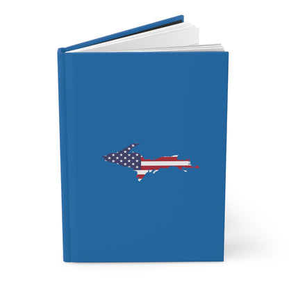 Michigan Upper Peninsula Hardcover Journal (w/ UP USA Flag) | Ruled - Azure