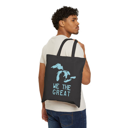 Great Lakes 'We The Great' Light Tote Bag | Caddie Blue