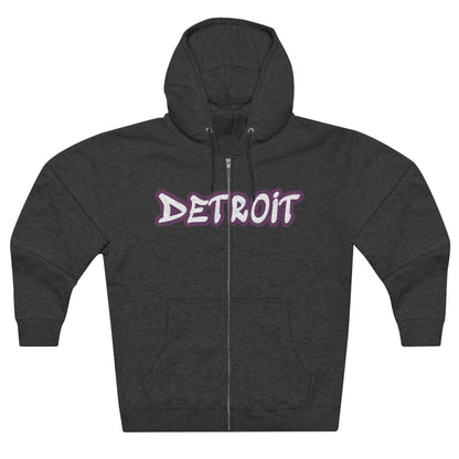 Detroit' Hoodie (Plum Tag Font) | Unisex Full Zip