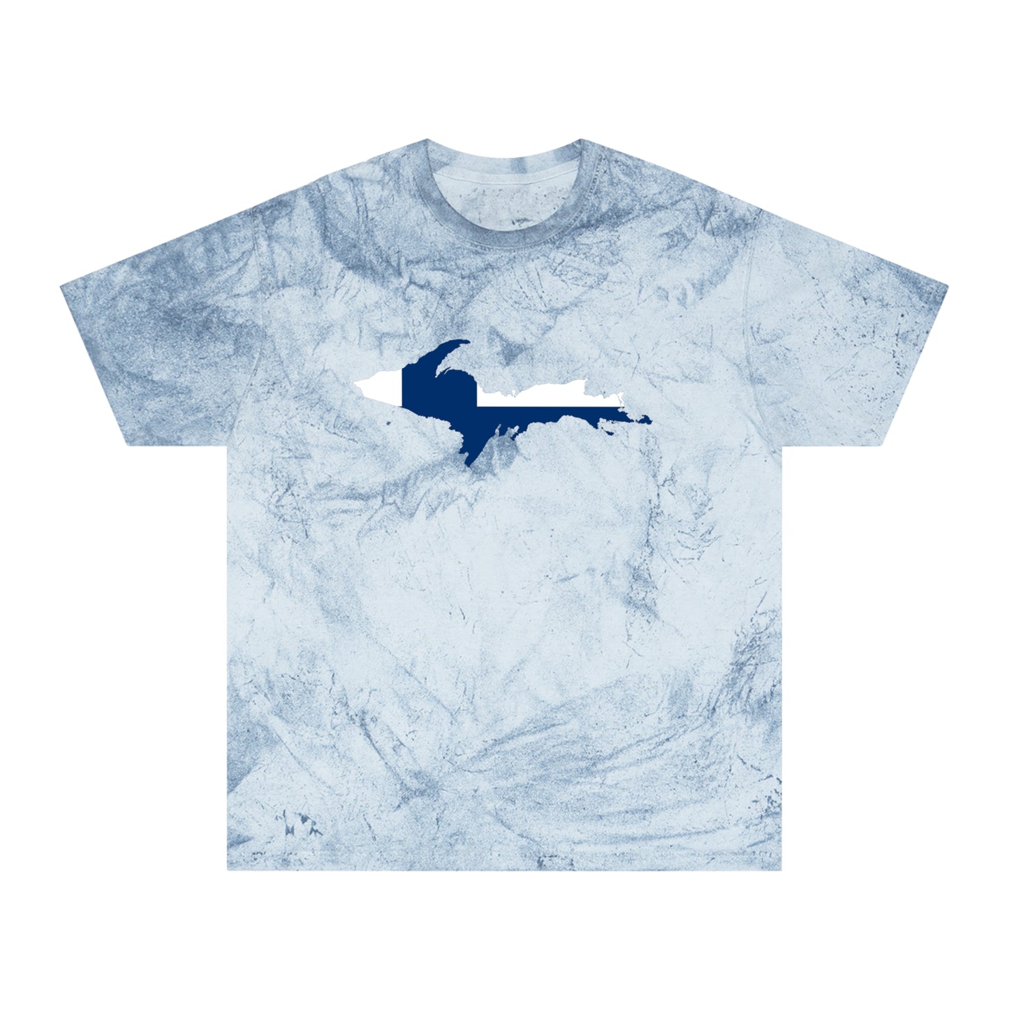 Michigan Upper Peninsula T-Shirt (w/ UP Finland Flag Outline) | Unisex Color Blast