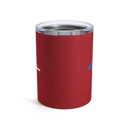 Michigan Upper Peninsula Tumbler (w/ UP USA Flag) | Thimbleberry Red - 10oz