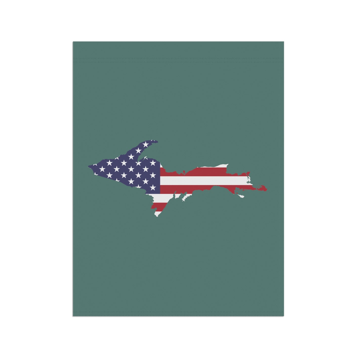 Michigan Upper Peninsula Home & Garden Flag (w/ UP USA Flag) | Copper Green