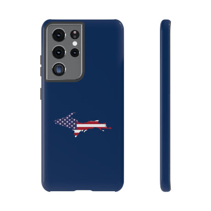 Michigan Upper Peninsula Tough Phone Case (Old Glory Blue w/ UP USA Flag Outline) | Samsung & Pixel Android