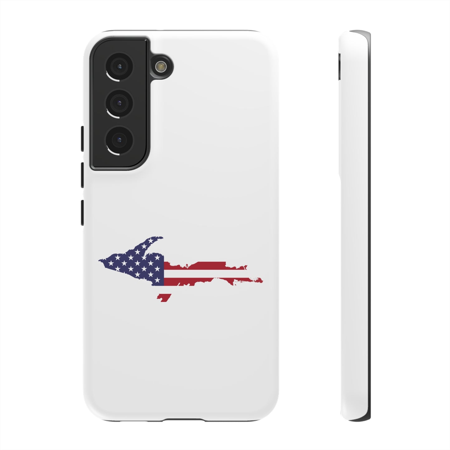 Michigan Upper Peninsula Tough Phone Case (w/ UP USA Flag Outline) | Samsung & Pixel Android