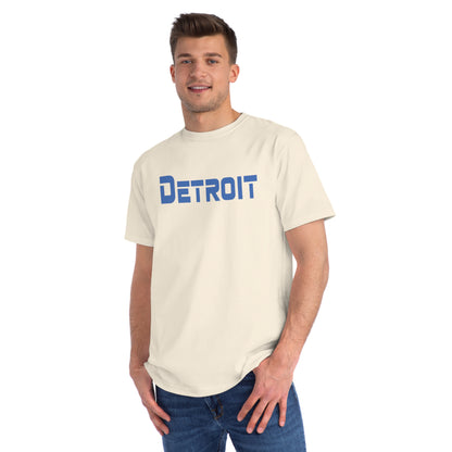 'Detroit' T-Shirt (Azure 1980s Sci-Fi Font) | Organic Unisex