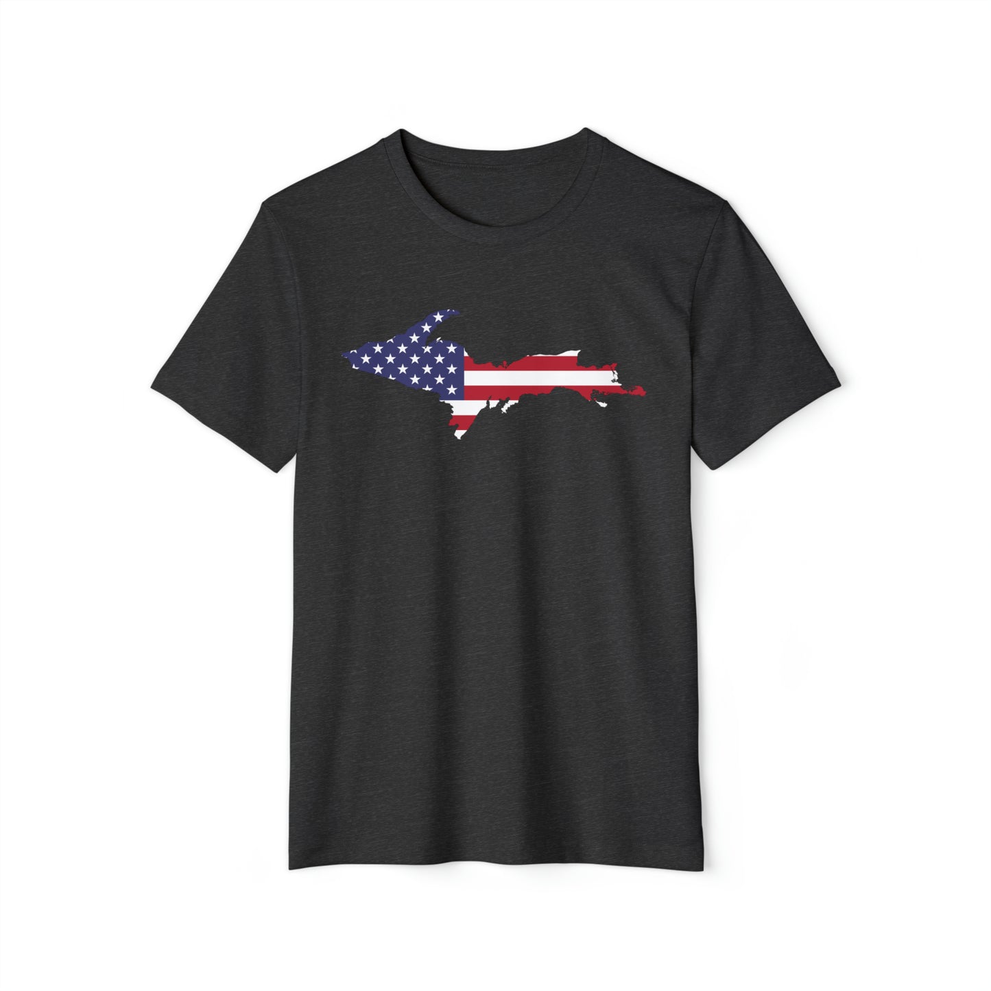 Michigan Upper Peninsula T-Shirt (w/ UP USA Flag) | Unisex Recycled Organic