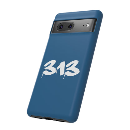 Detroit '313' Tough Phone Case (Blueberry Tag Font) | Samsung & Pixel Android