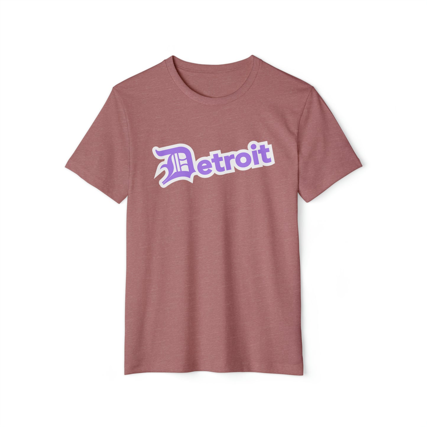 Detroit' T-Shirt (Lavender Old English 'D') | Unisex Recycled Organic