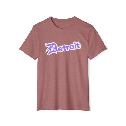 Detroit' T-Shirt (Lavender Old English 'D') | Unisex Recycled Organic