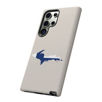 Michigan Upper Peninsula Tough Phone Case (w/ UP Finland Flag Outline) | Samsung & Pixel Android