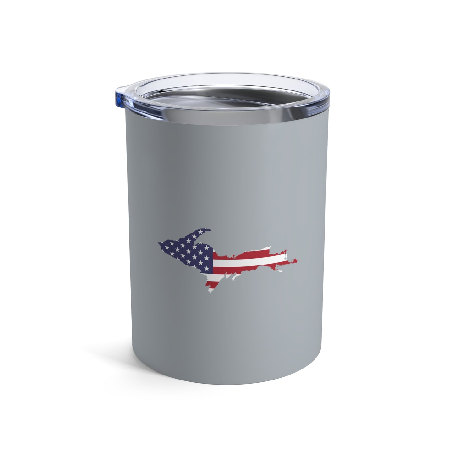 Michigan Upper Peninsula Tumbler (w/ UP USA Flag) | Silver - 10oz