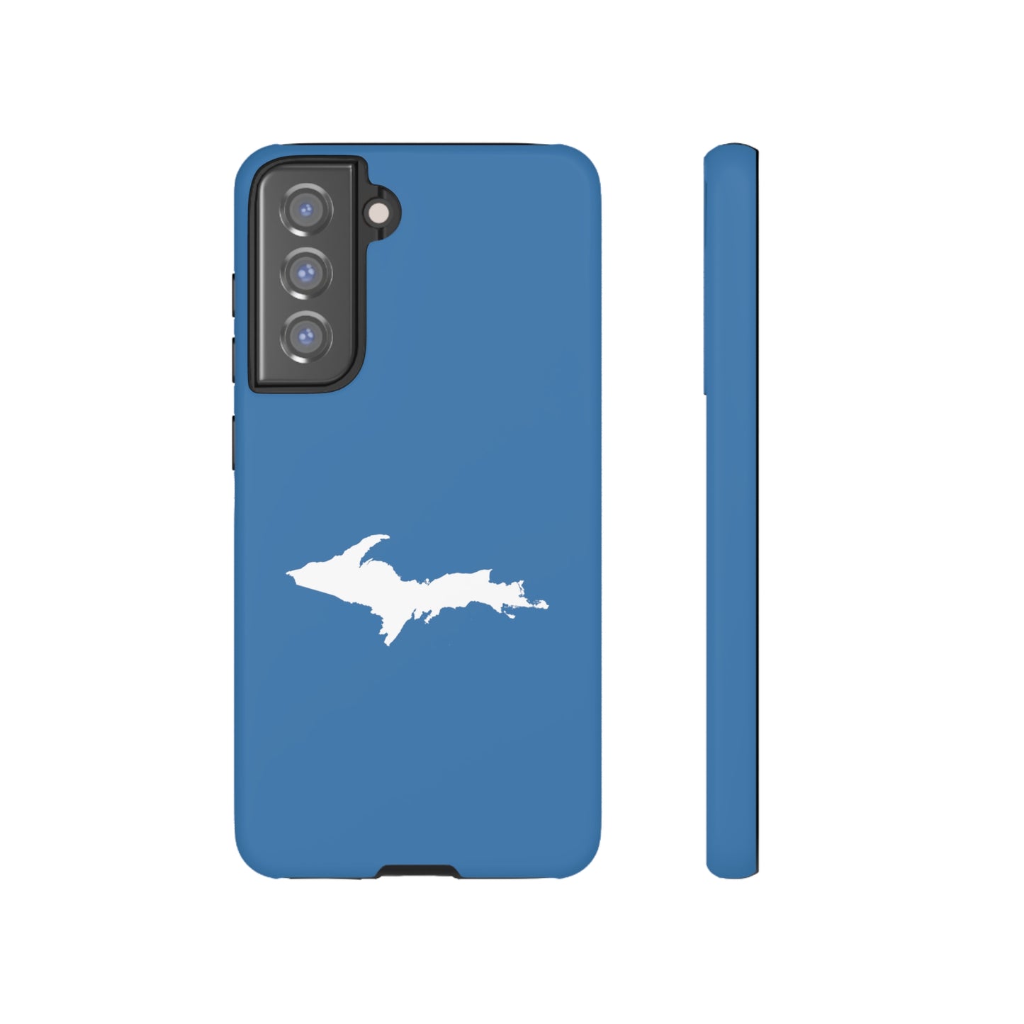 Michigan Upper Peninsula Tough Phone Case (Lake Superior Blue w/ UP Outline) | Samsung & Pixel Android