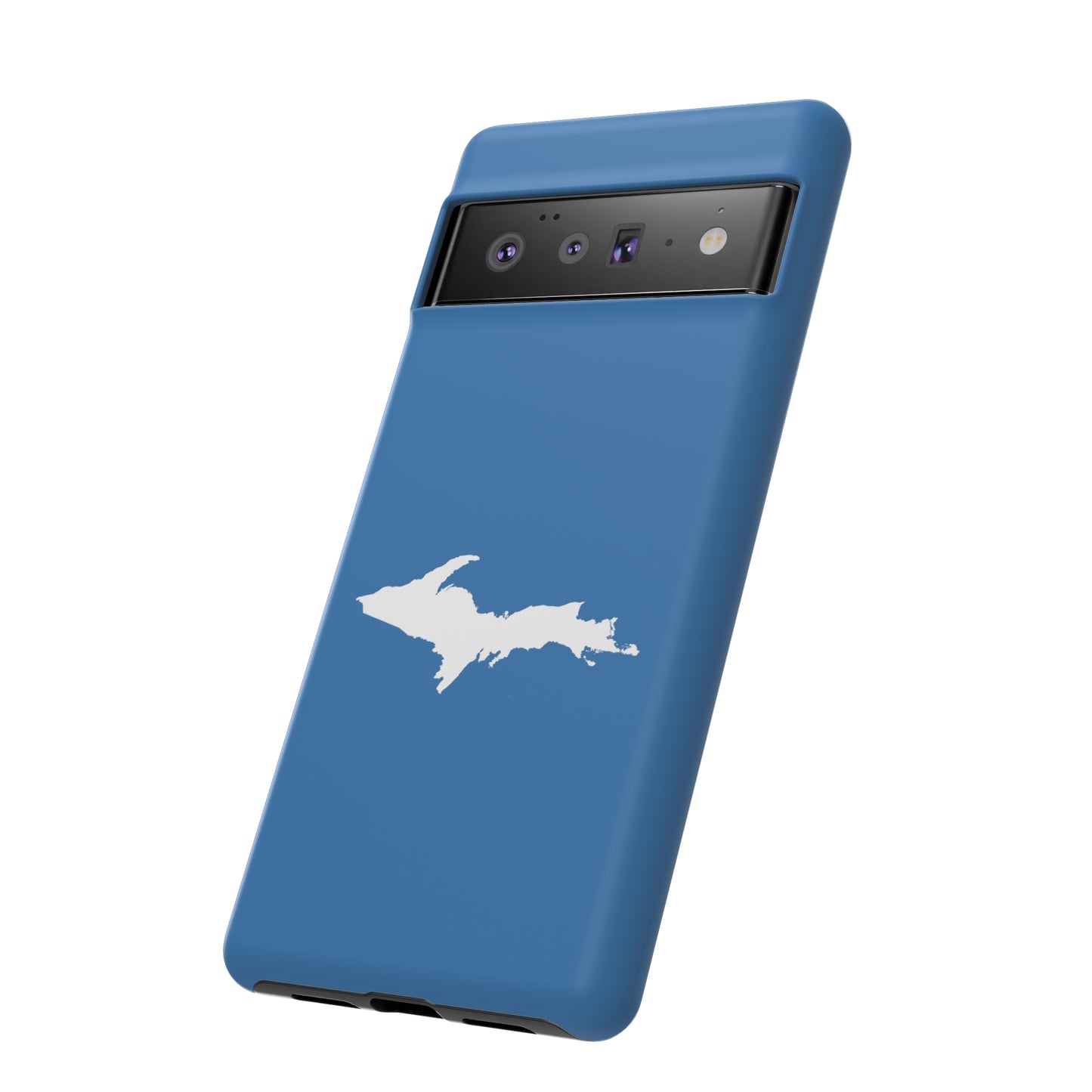 Michigan Upper Peninsula Tough Phone Case (Lake Superior Blue w/ UP Outline) | Samsung & Pixel Android