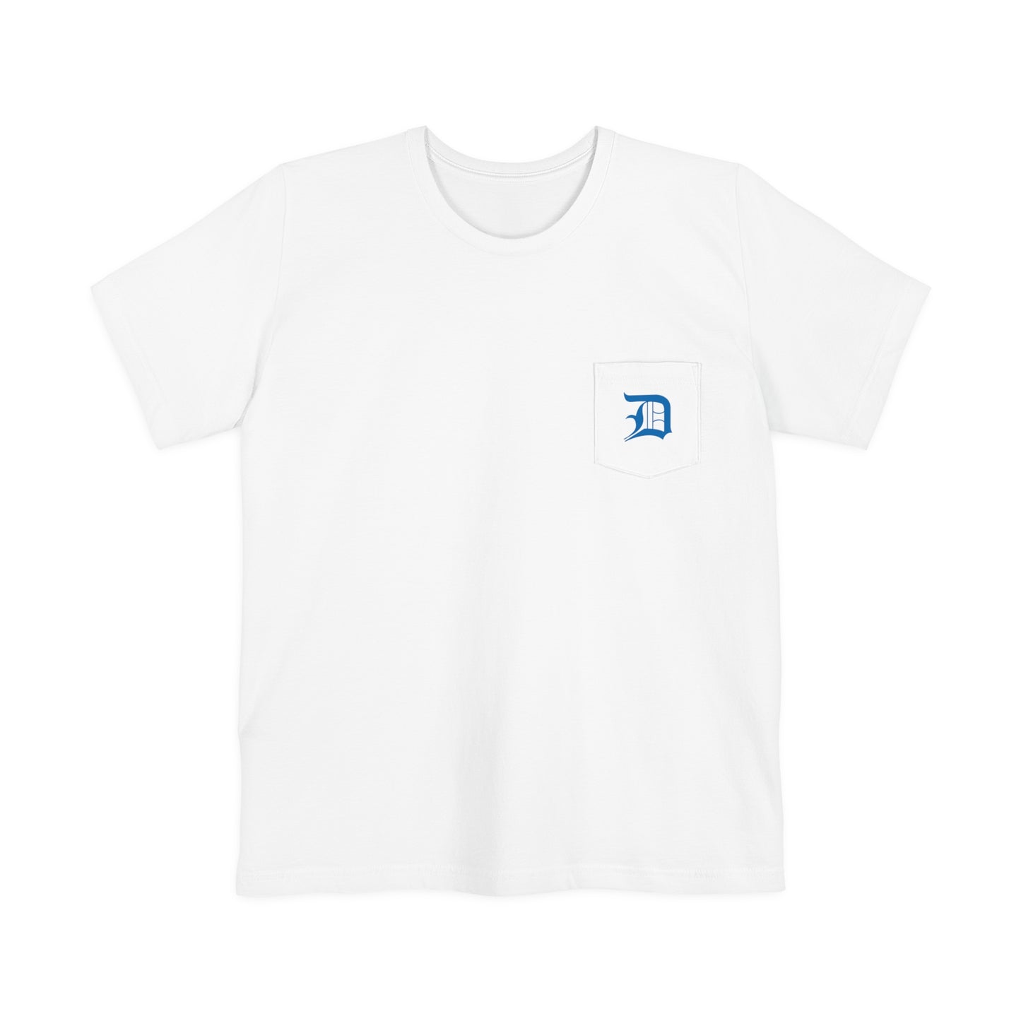 Detroit 'Old English D' Pocket T-Shirt (Azure) | Unisex Standard