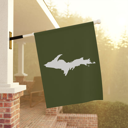 Michigan Upper Peninsula Home & Garden Flag (w/ UP Outline) | Army Green