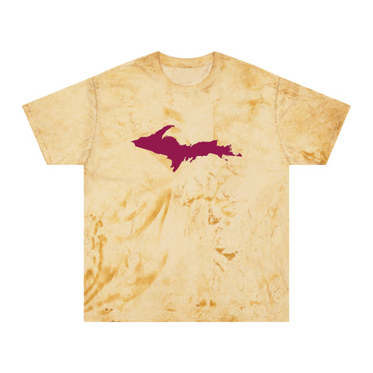 Michigan Upper Peninsula T-Shirt (w/ Ruby Red UP Outline) | Unisex Color Blast