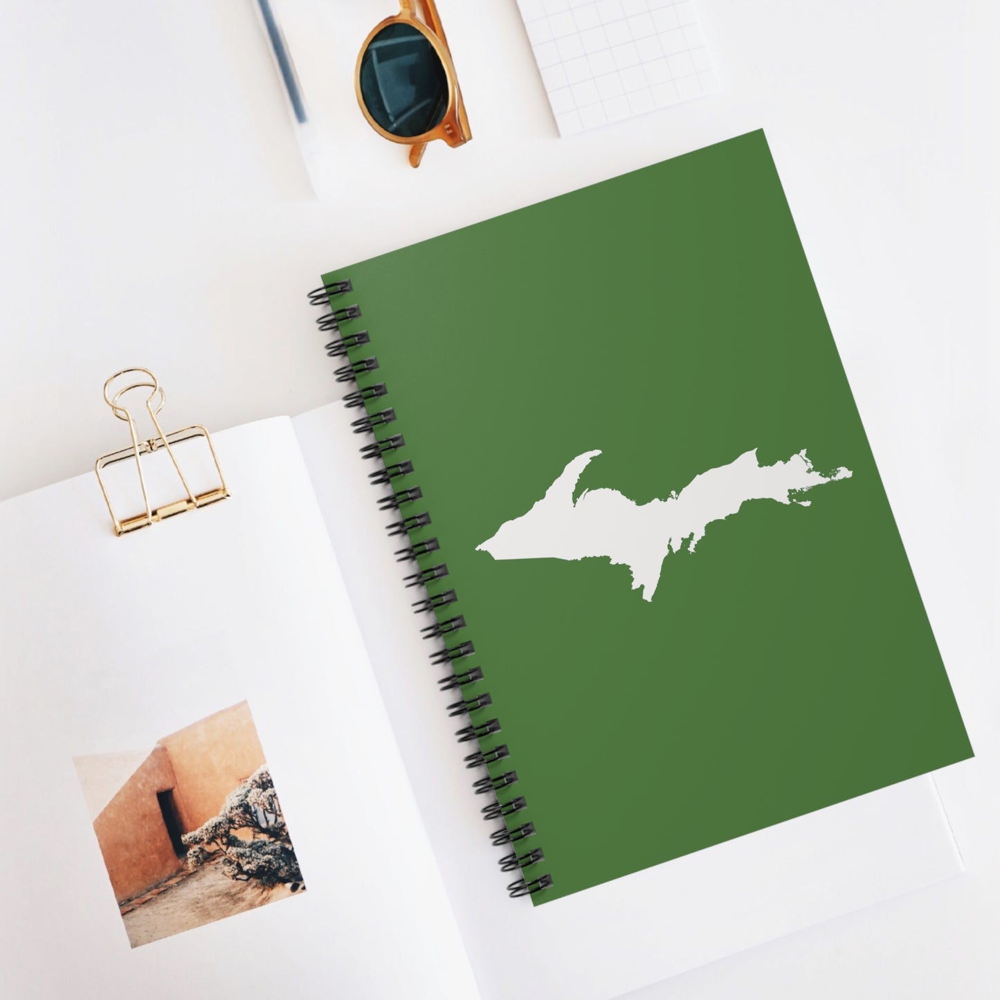 Michigan Upper Peninsula Spiral Notebook (w/ UP Outline) | Pine Green