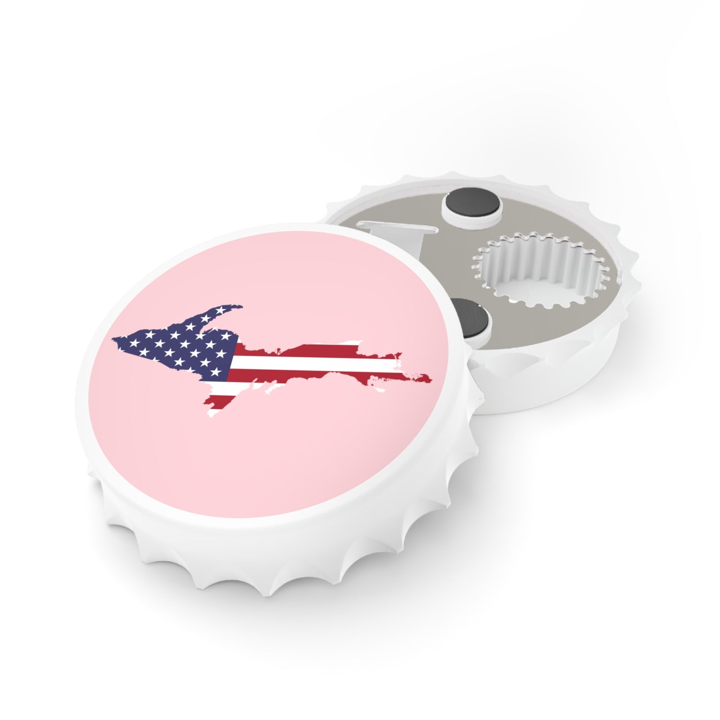 Michigan Upper Peninsula Bottle Opener (w/ UP USA Flag ) | Pale Pink