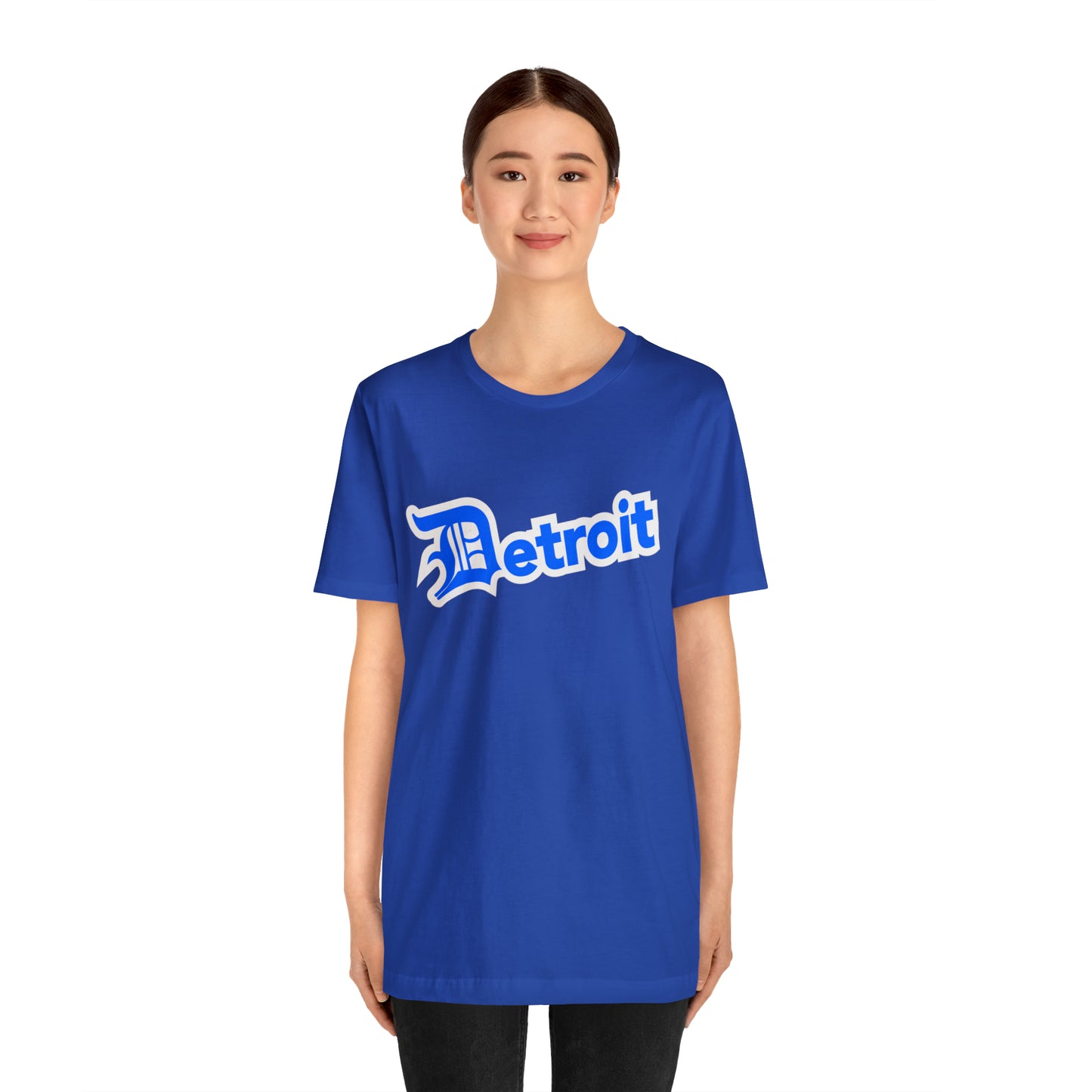 'Detroit' T-Shirt (MotorTown Blue w/ Old English 'D') | Unisex Standard