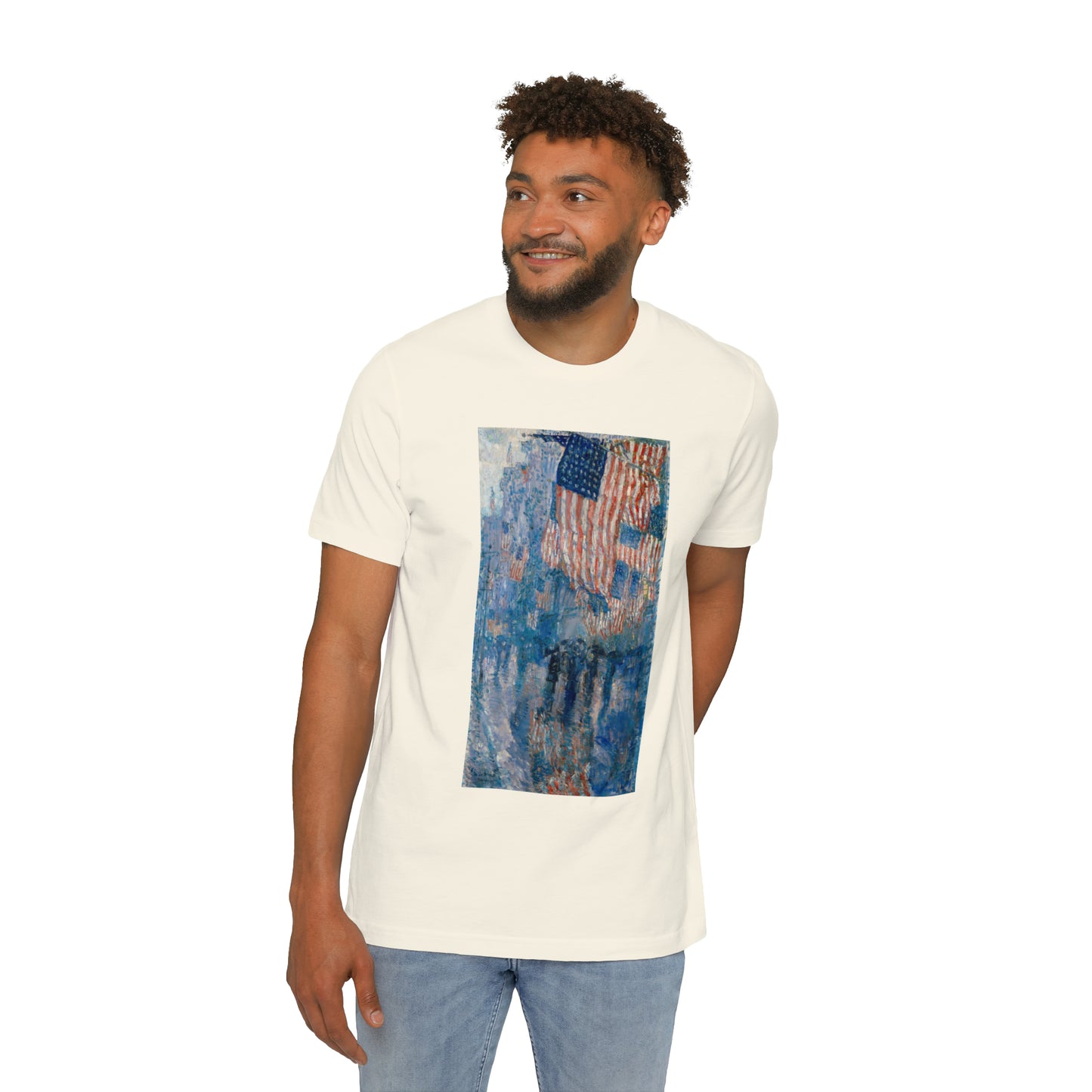 'Avenue in the Rain' Painting T-Shirt (Hassam, 1917) | Made in USA