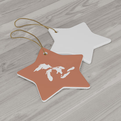 Great Lakes Christmas Ornament (Copper) | Ceramic - 4 Shapes