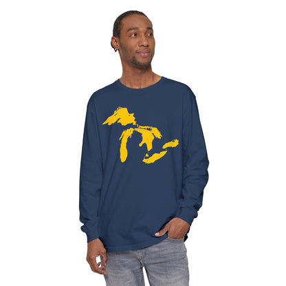 Great Lakes Garment-Dyed T-Shirt | Unisex Long Sleeve - Maize