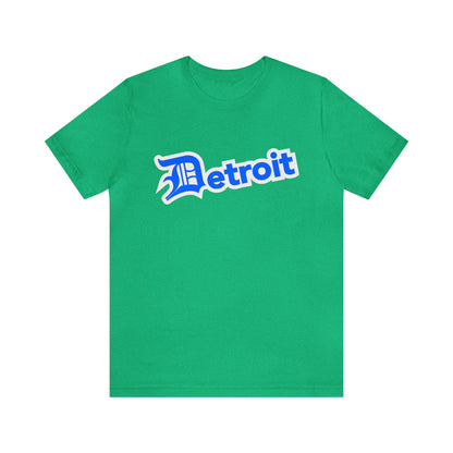 'Detroit' T-Shirt (MotorTown Blue w/ Old English 'D') | Unisex Standard