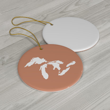 Great Lakes Christmas Ornament (Copper) | Ceramic - 4 Shapes