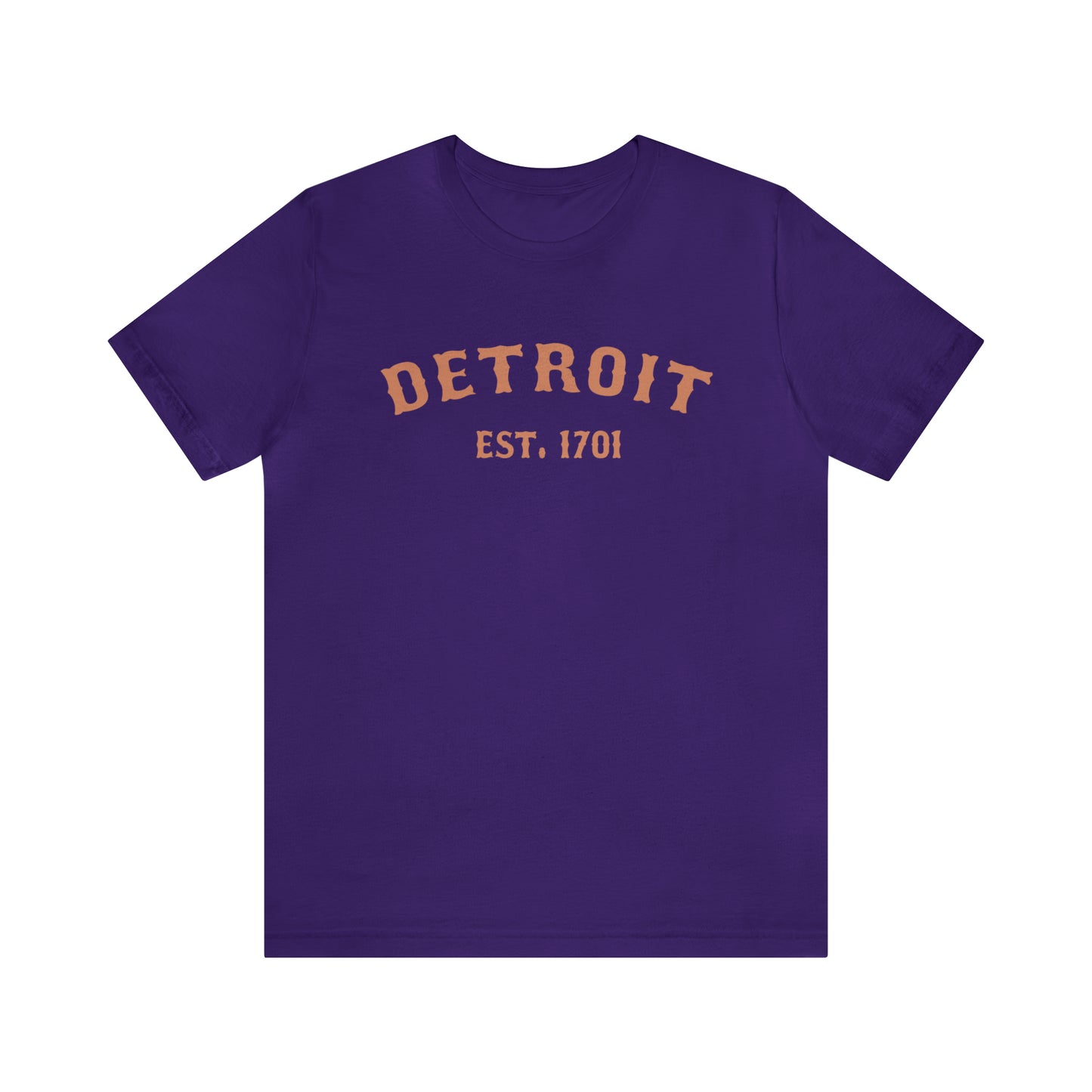 'Detroit EST. 1701' T-Shirt (Copper Ballpark Font) | Unisex Standard