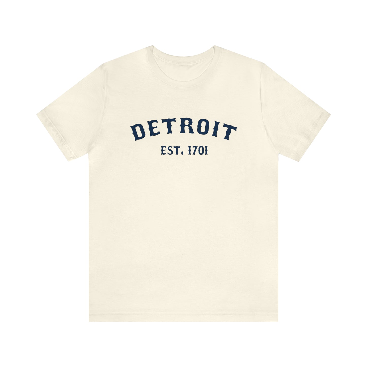 'Detroit EST. 1701' T-Shirt (Ballpark Font) | Unisex Standard