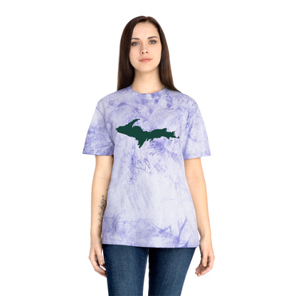 Michigan Upper Peninsula T-Shirt (w/ Green UP Outline) | Unisex Color Blast