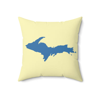 Michigan Upper Peninsula Accent Pillow (w/ UP Outline) | Canary Yellow