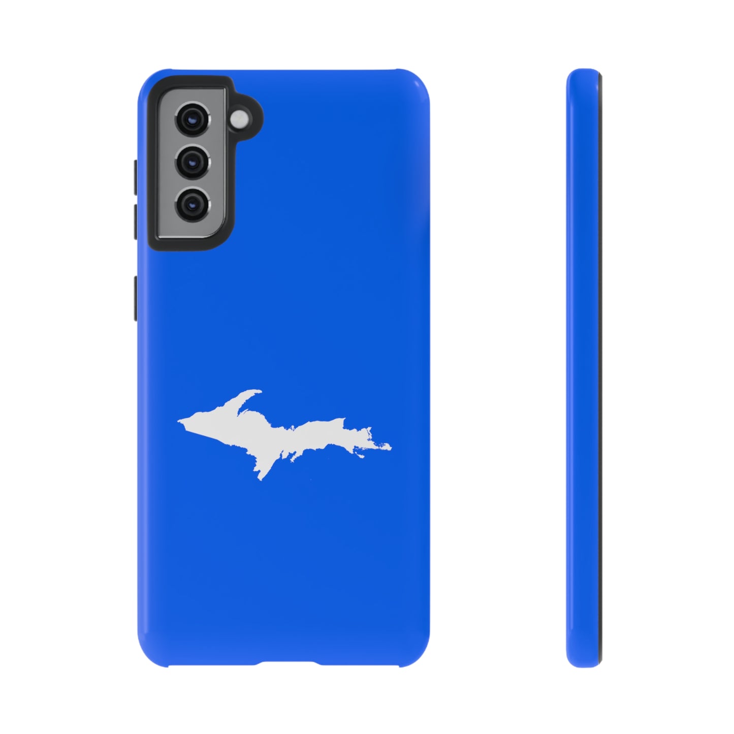 Michigan Upper Peninsula Tough Phone Case (Motor Town Blue w/ UP Outline) | Samsung & Pixel Android