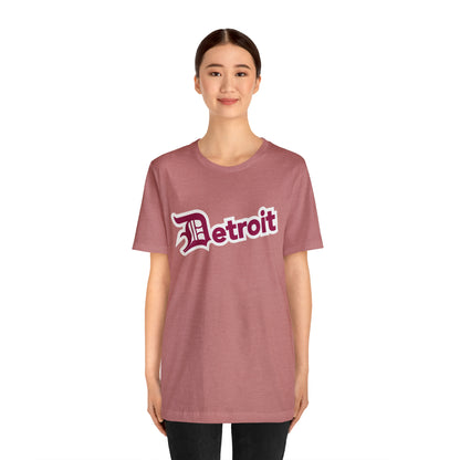 'Detroit' T-Shirt (Ruby Red w/ Old English 'D') | Unisex Standard