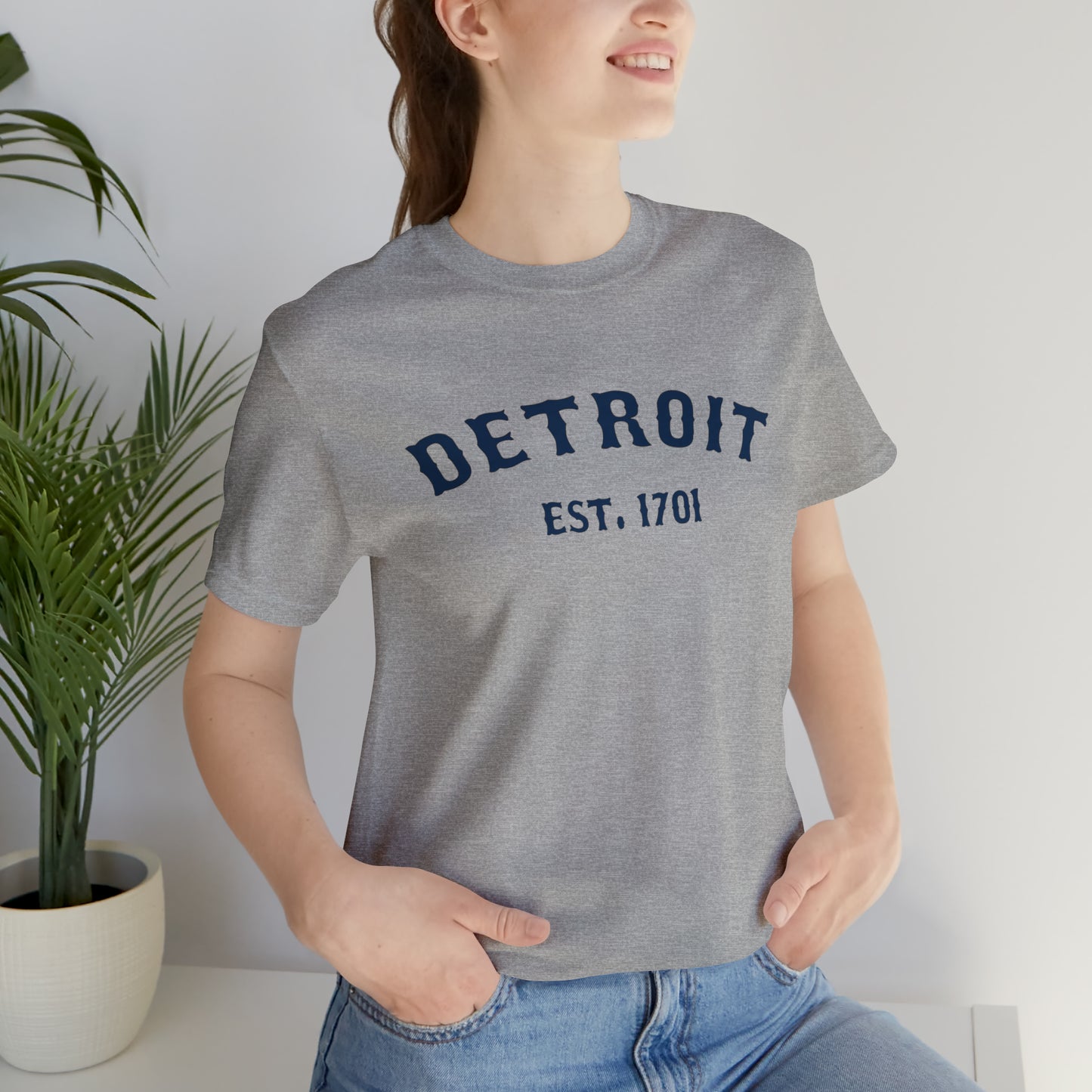 'Detroit EST. 1701' T-Shirt (Ballpark Font) | Unisex Standard