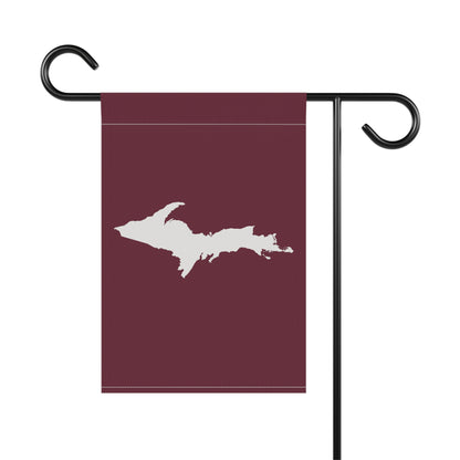 Michigan Upper Peninsula Home & Garden Flag (w/ UP Outline) | Old Mission Burgundy