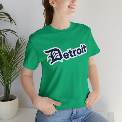 'Detroit' T-Shirt (Navy w/ Old English 'D') | Unisex Standard