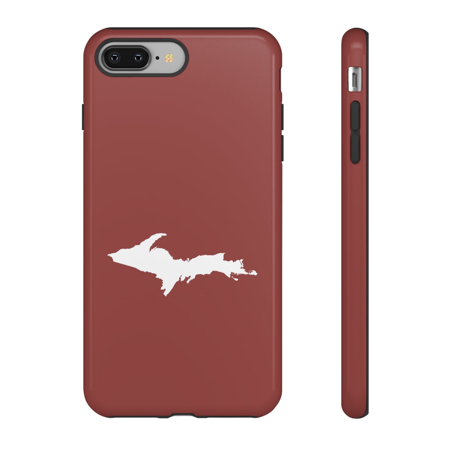 Michigan Upper Peninsula Tough Phone Case (Ore Dock Red w/ UP Outline) | Apple iPhone