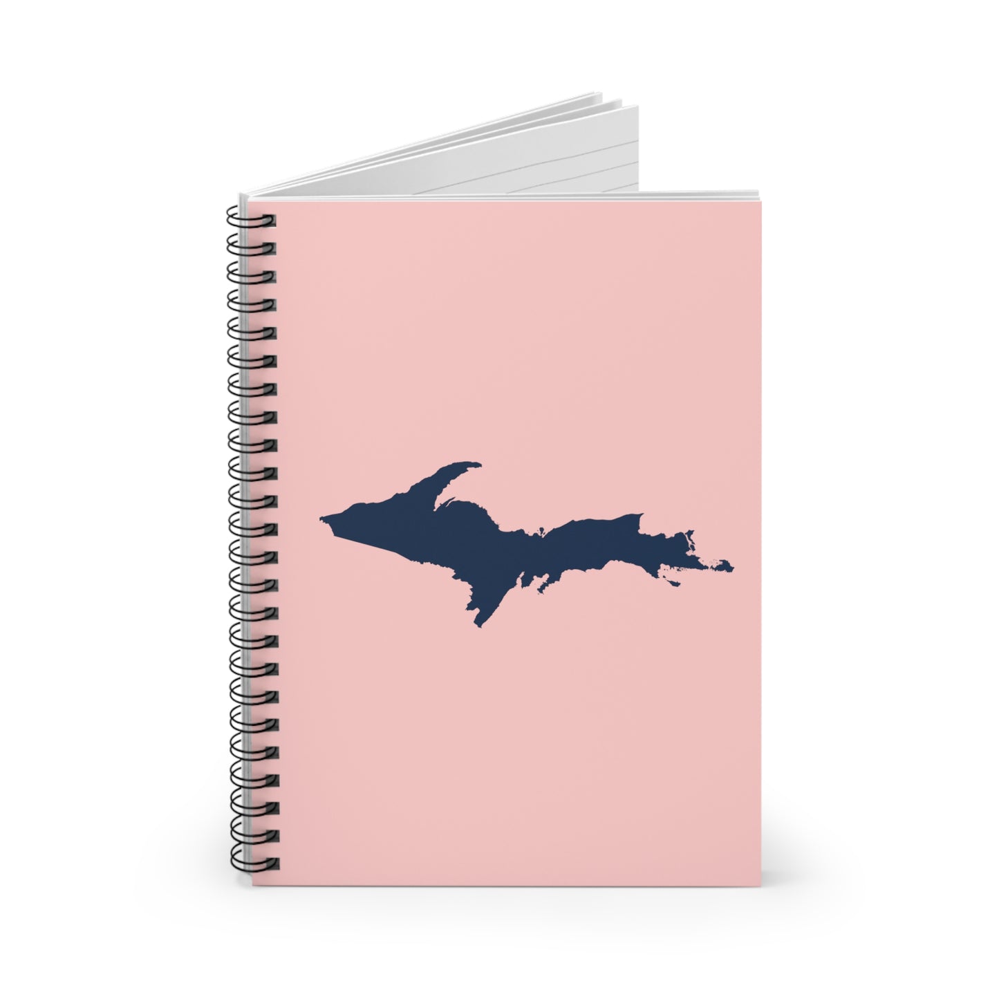 Michigan Upper Peninsula Spiral Notebook (w/ UP Outline) | Cosmos Pink