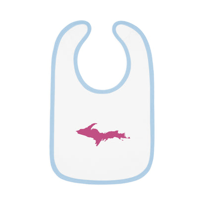 Michigan Upper Peninsula Baby Bib (w/ Pink UP Outline)